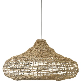 Duża lampa rattanowa na taras Mira naturalna 04